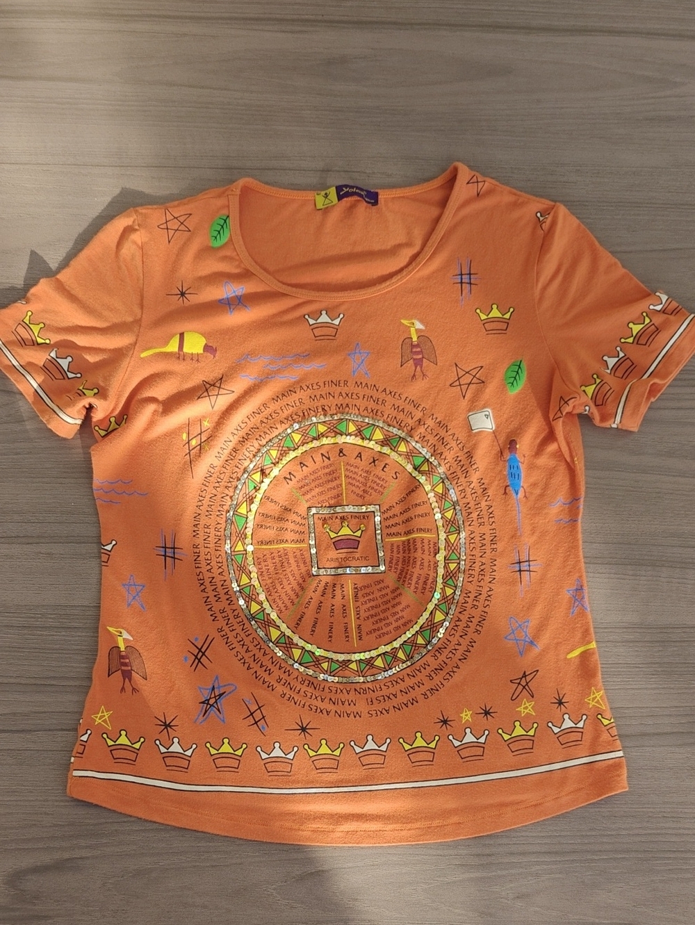 Yolma Aristocratic Main Axes Finery graphic tee Graphic Short Sleeve Tee in